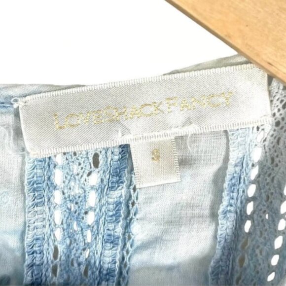 Love shack Fancy Tie dye blue Natasha dress sz S - Picture 2 of 8